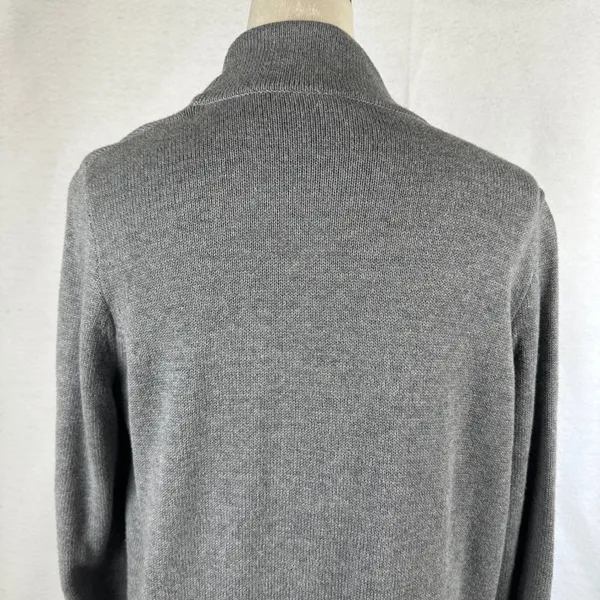 J.Crew Womens‎ Gray Open Front Cardigan Sweater Size Medium Knit Classic Cozy - Image 5