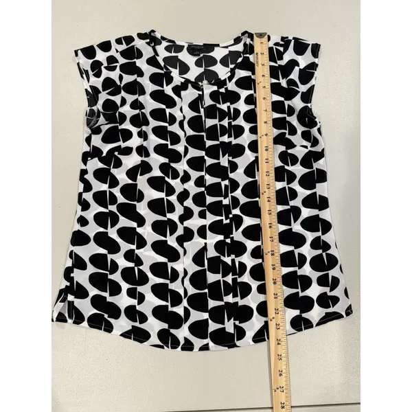 Ann Taylor Polka Dot Top Womens Small Lightweight Workwear Sheer Career Travel - Image 4