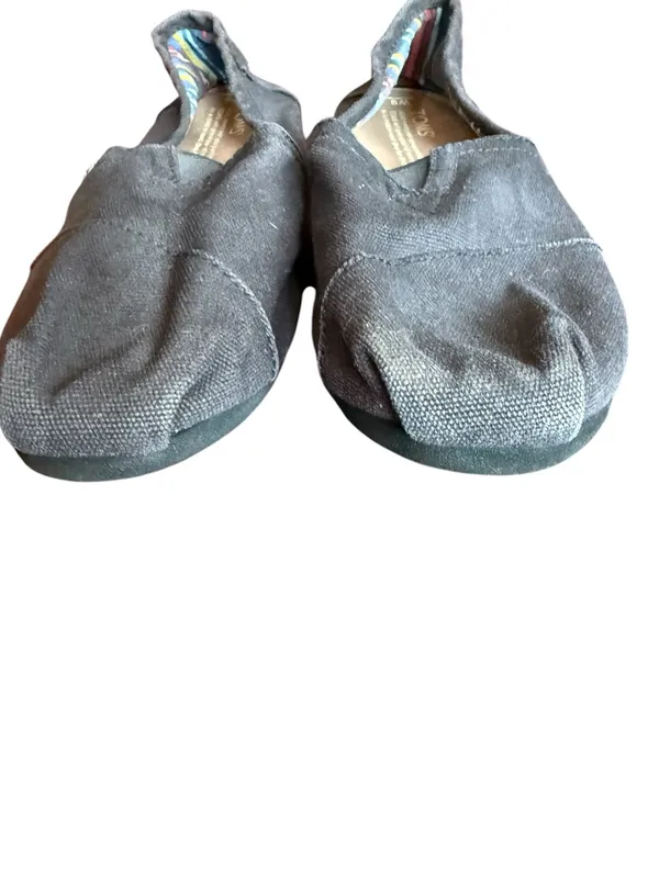 Toms Black Canvas Slip-On Flats - Image 3