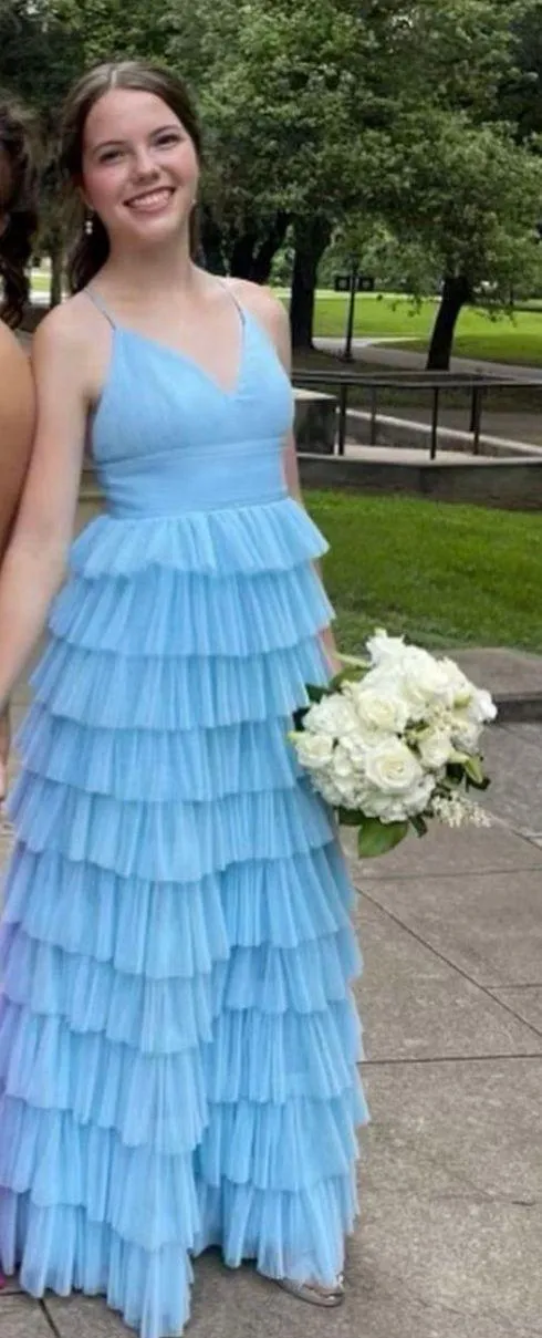 Lulus Mesh Tiered Dress - Image 3