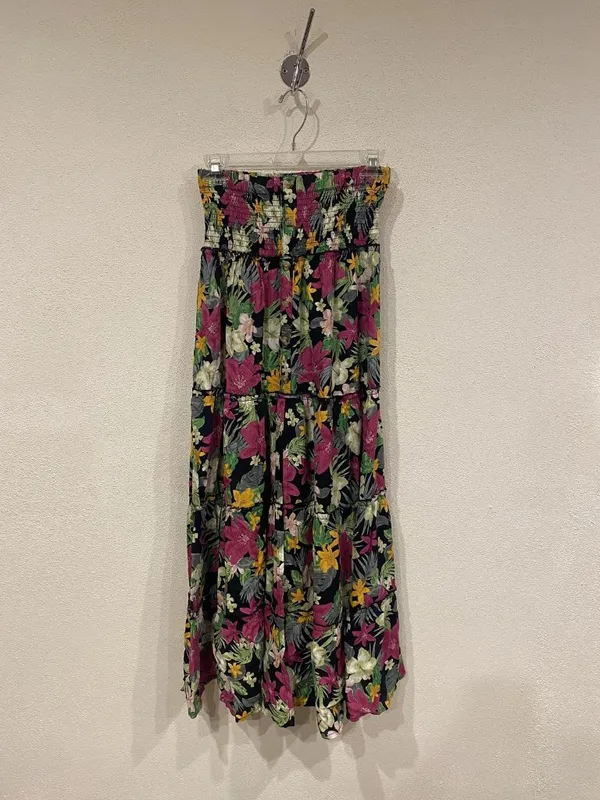 Lulus Tropical Trends Skirt Womens XS Multicolor Floral Smocked Maxi - Image 2