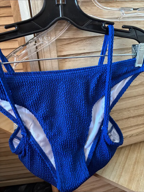 Textured Royal Blue Bikini Medium NWOT - Image 4