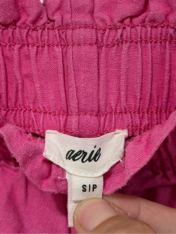 aerie Pink Ruffle Shorts Size Small Summer Beach Vacation Boho - Image 3