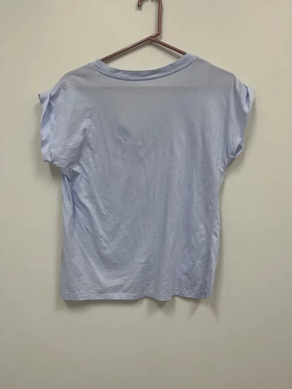 Frame Denim Light Blue boxy crop tee size XS - Image 2