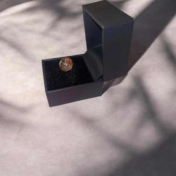 This is a Persona Sterling Silver "Soft Pink Fiery Copper" bead charm with a sterling silver core. - Image 4