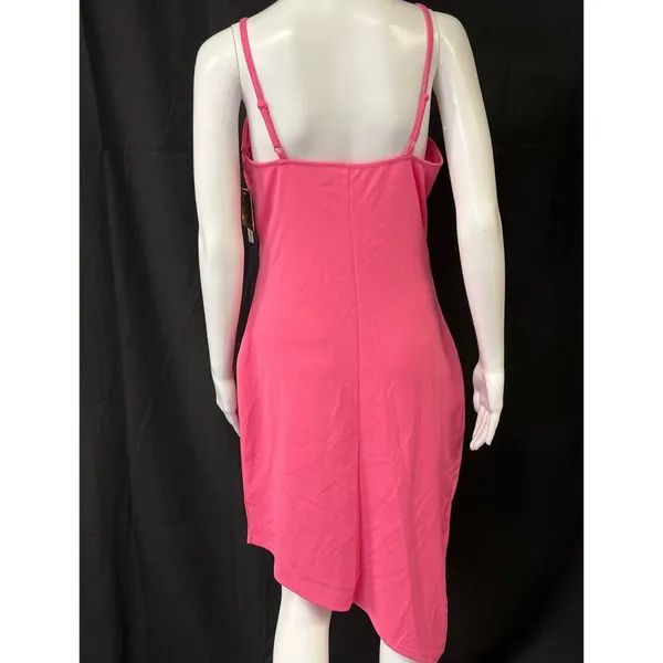 Planet Gold Women's Pink Asymmetrical Dress Sz XL SKU 4209 - Image 2