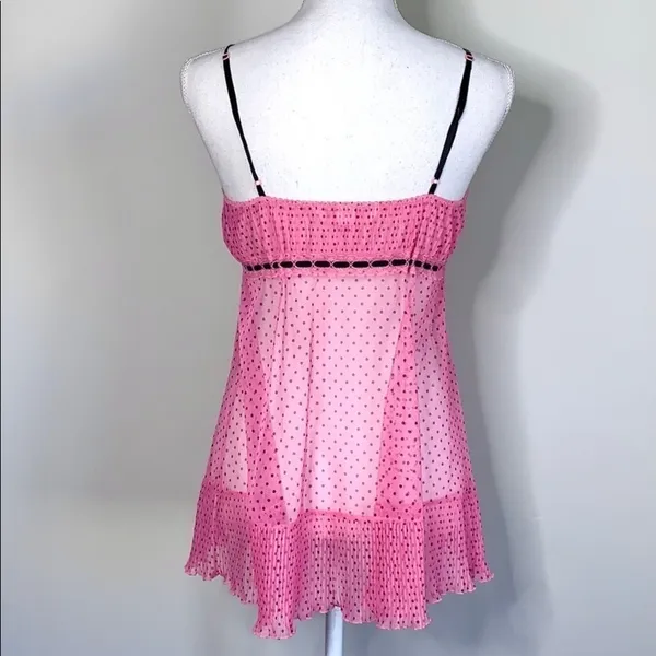 Victoria’s Secret Pleated Polka Dot Y2K Babydoll - Image 3