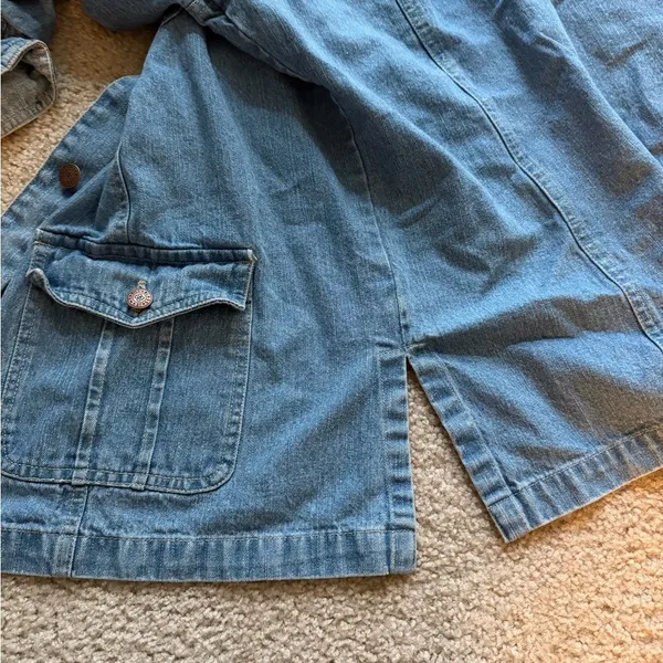 Vintage Bill Blass 90s Chore Denim Jacket Women’s 2X Oversized Workwear Utility - Image 6