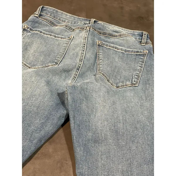 Rewash Distressed Denim Jeans Mid Rise Casual Streetwear‎ B-391 - Image 6