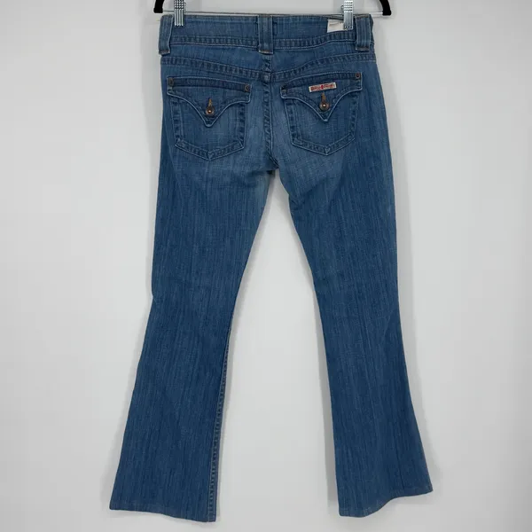 Hudson‎ Signature Bootcut Jeans 26 Low Rise 31" Waist Made USA Y2K Flap Pocket - Image 2