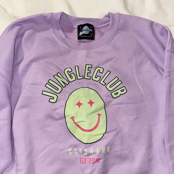 Lavender Graphic Sweatshirt Purple Size L - Image 4