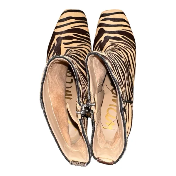 Sam Edelman Lizzo Tiger Print Martini Heel Boot Calf‎ Hair Women's Size 5 NWOB - Image 7