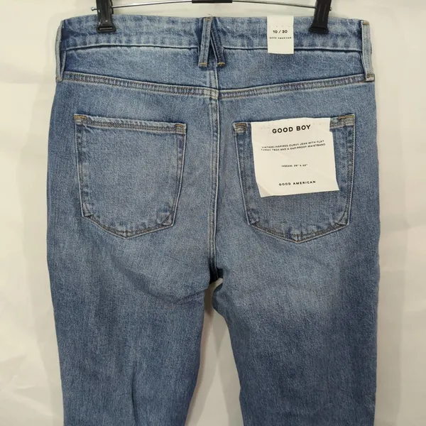 Good American Good Boy Wide Release Hem Jeans - Image 7