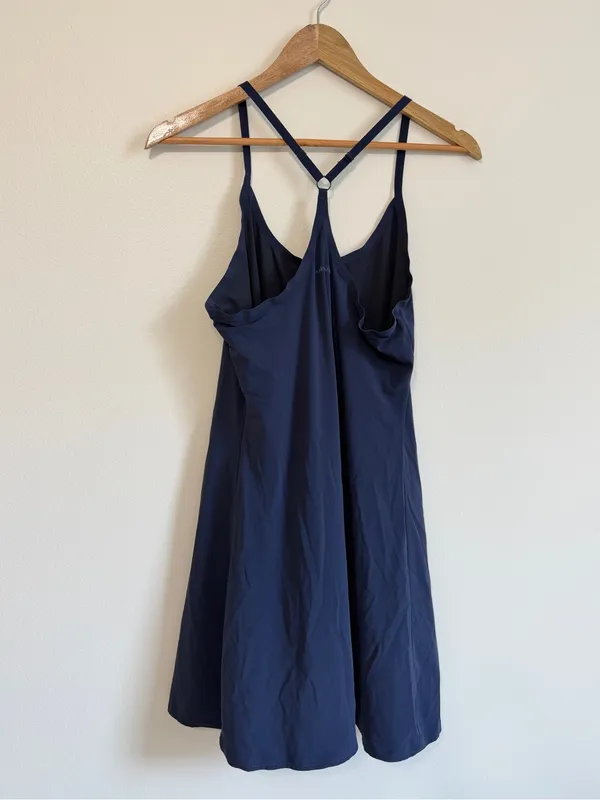 Outdoor Voices Exercise Dress Medium Blue Adjustable Straps Built-in Shorts - Image 5