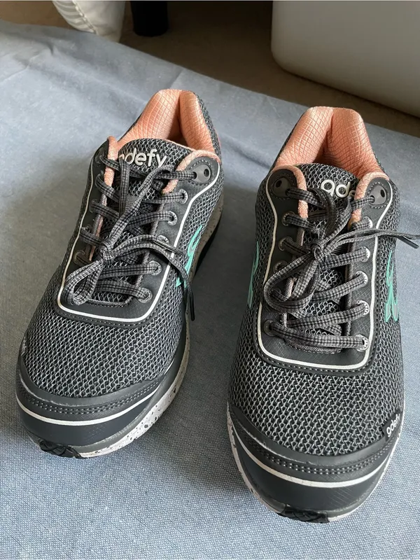 Women Gravity Defyer GraySalmon Mighty Walk Shoes Size 9 Rolling Forefoot Verso - Image 5