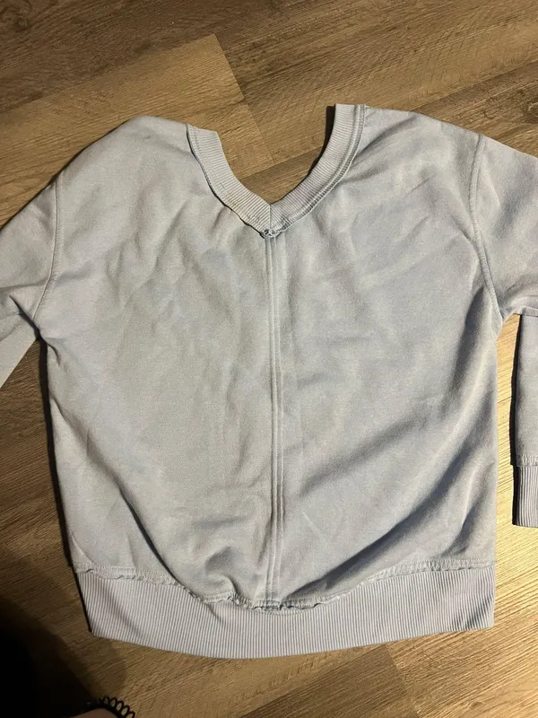 Off The Shoulder Baby Blue Sweater - Image 3