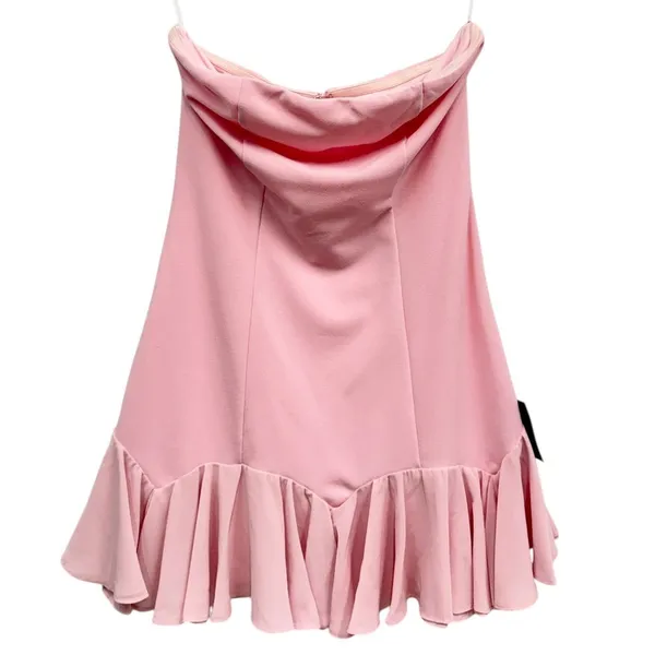 Lulus Eirian Blush Pink Strapless Pleated Mini Dress size Medium NWT - Image 6