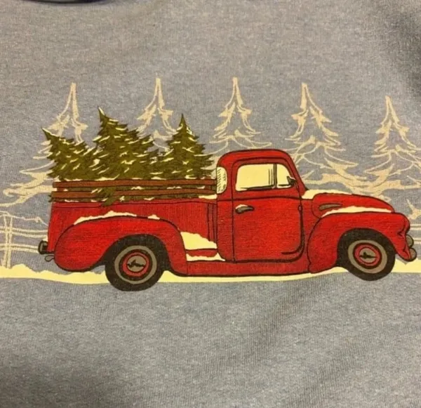 Adult Small Christmas Truck Hoodie - excellent condition - Image 3