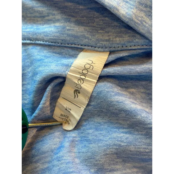 Ideology Womens Blue Space Dye Full Zip Active Jacket Thumbholes‎ XS - Image 6