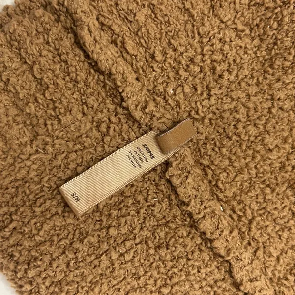 SKIMS Cozy Knit Tank Top Camel Brown Boucle Lounge Scoop Neck S/M - Image 8
