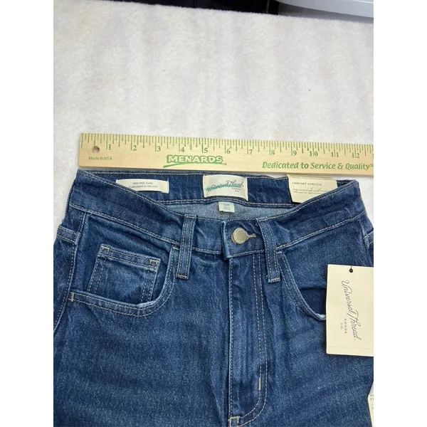 Universal Thread Womens High Rise Flare‎ Jeans Comfort Stretch Blue Size 00R New - Image 7