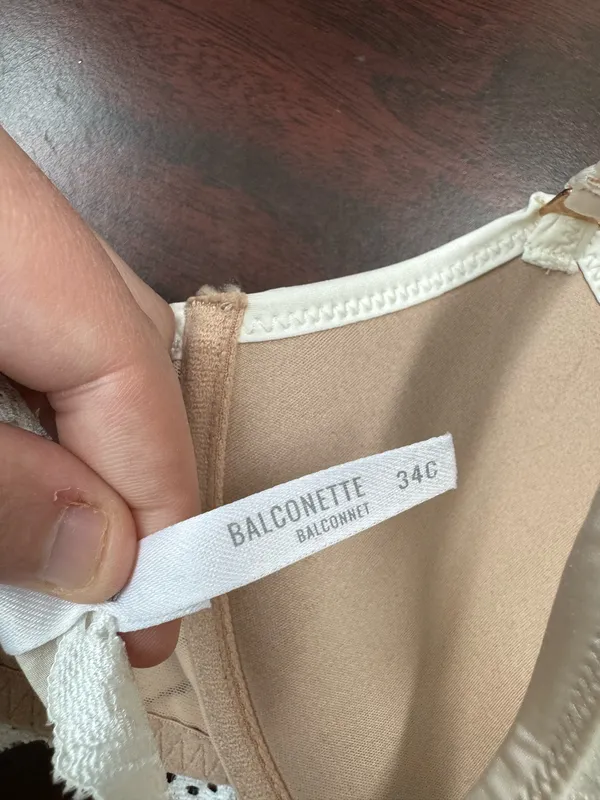 NWT Aerie Real Power Balconette Lightly Lined Lace Bra Size 34C in Soft Muslin - Image 5