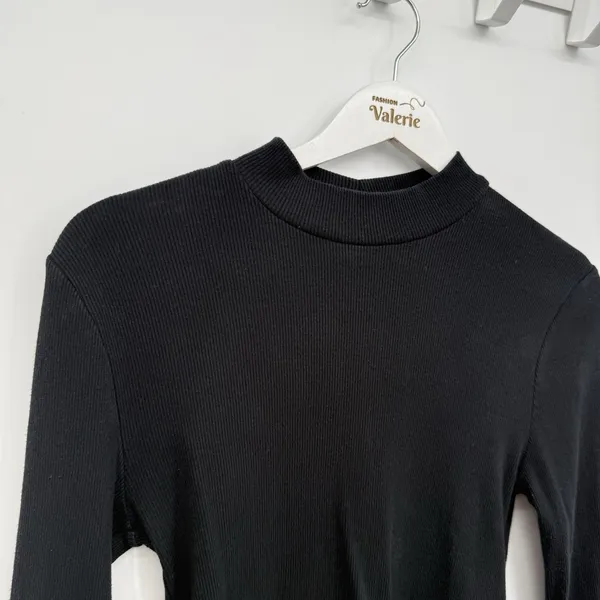 Abercrombie & Fitch Black Long Sleeve Mock Neck Tee - Image 2