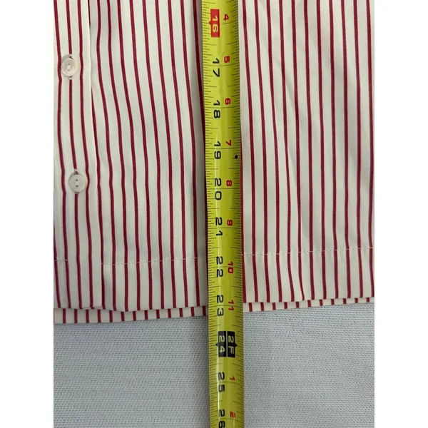 Greylin Red and cream Striped Button down top size small - Image 5