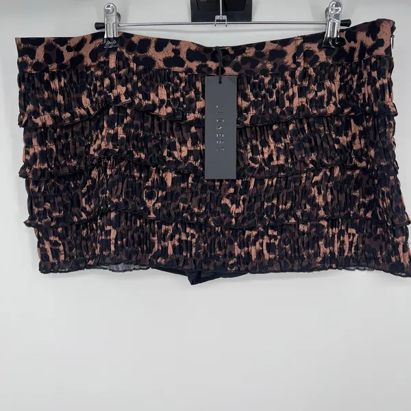 Lioness Ruffle Leopard Mini Skort Sz AU14/XL - Image 3