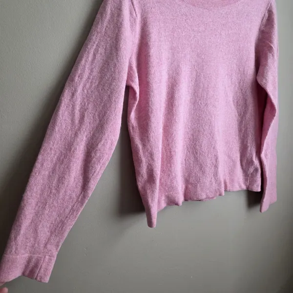 J Crew Cotton-Wool Blend Teddie Sweater Pink Crewneck Knit Pullover Size Large - Image 6