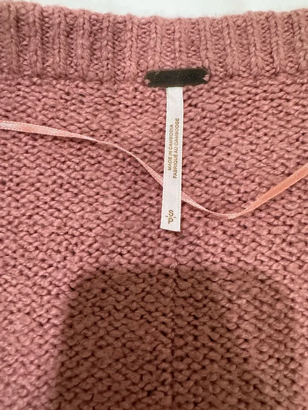 Free People Brookside Tunic Sweater Pink Small - Image 6
