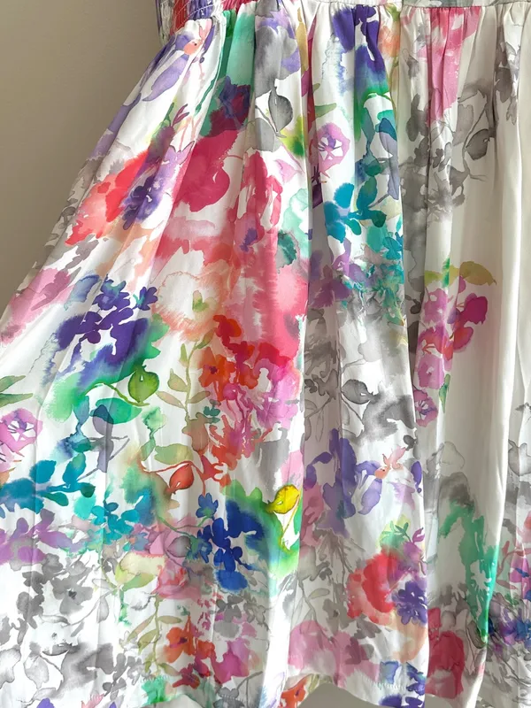 Amanda Uprichard Mai Tai Dress, Size Large, Floral Silk Garden Party Mini Dress - Image 10