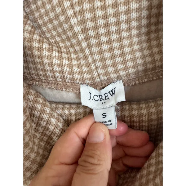 J.Crew Long-sleeve funnelneck pullover in Vintage Sandstone Dust size small - Image 5