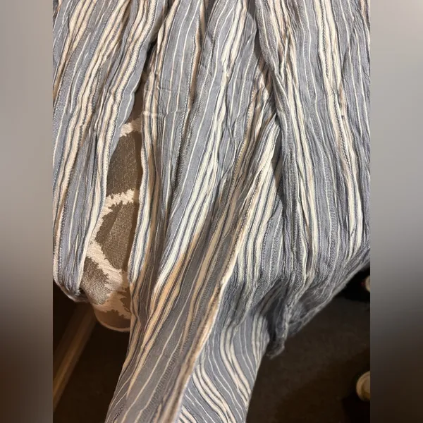 Angie Striped Pants NWT High Slit front w Belt Beach summer lightweight flowy - Image 5