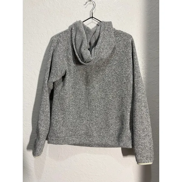 The North Face Women's Gray Hooded Pull Over Sweater Sz M Outdoors Sporty - Image 8