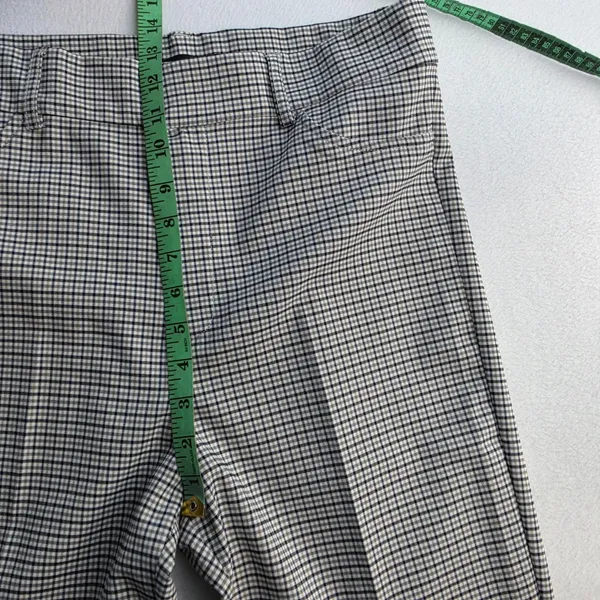 Zara Womens Houndstooth‎ Plaid High Waisted Flare Leg Trousers Brown Black XL - Image 6