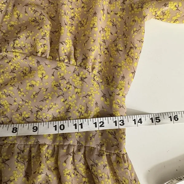 Wild Fable Floral Maxi Dress Button Front Puff Sleeve Boho Cottagecore Duster S - Image 10