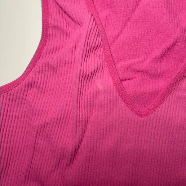 Garage Hot Pink Ribbed Tank Top - Image 2