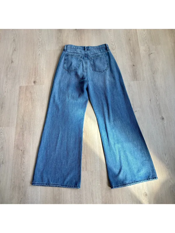 Loft EUC Women's Medium Wash The Palazzo Jeans Size 26/2 - Image 7