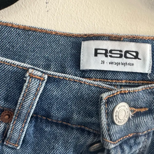 RSQ Vintage High Rise Blue Denim Shorts - Image 4