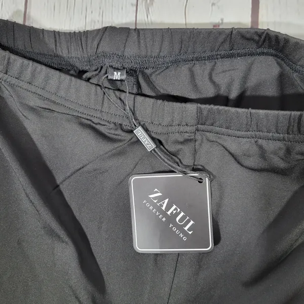 Zaful Black Stirrup Leggings Pants Womens Size M‎ Cutout Detail Stretch - Image 8