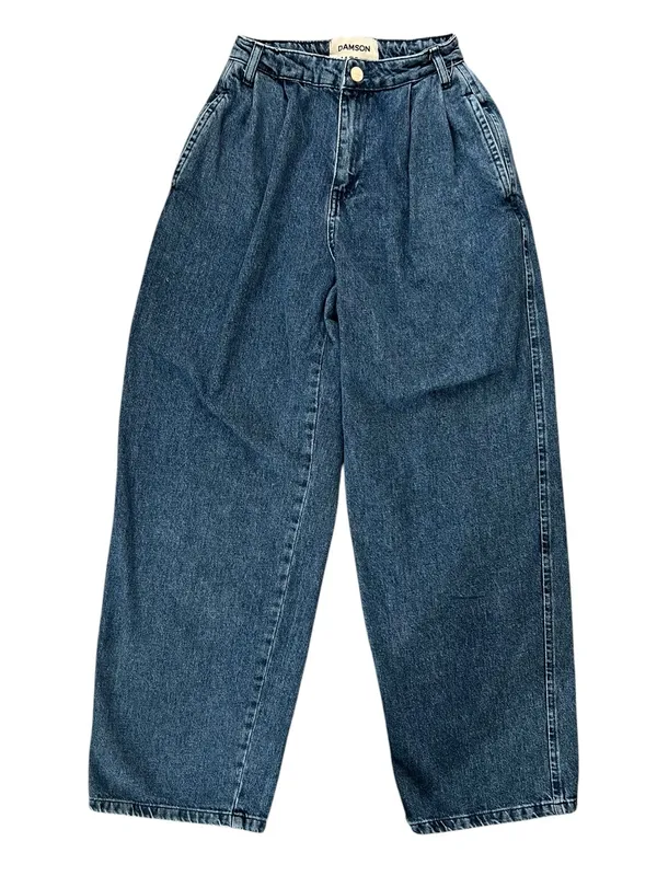 Damson Madder Revolve Women’s Sailor High Waisted Wide Leg Vintage Blue Jeans - Image 2
