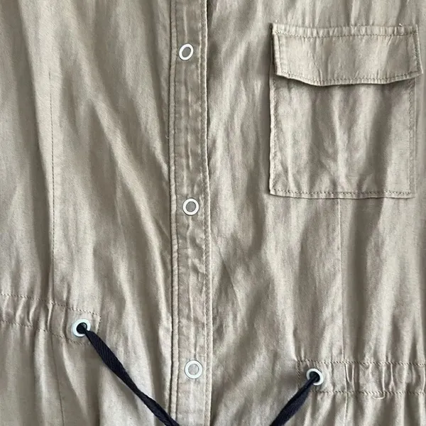 Rag & Bone Women’s Tan Long Tie Waist Shirt or Dress - Image 4