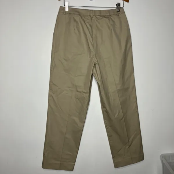 Vintage 346 brooks‎ brothers khaki pants front pleat business casual womens sz 8 - Image 4