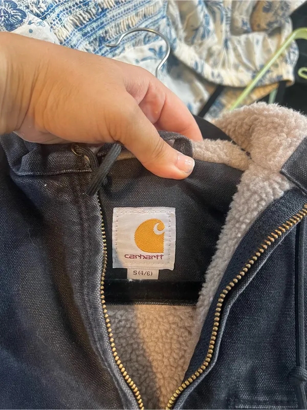 Carhartt Black Hooded Sherpa-Lined Field Jacket - Image 6