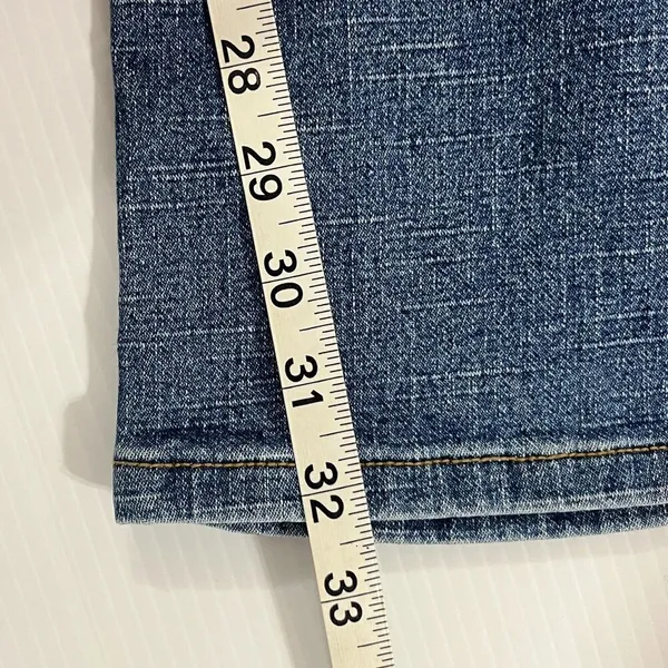 FIBERS Floral Embroidered Denim Flare Jeans Womens Size 8 Boho Hippie - Image 9