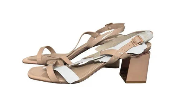 New! Aldo Shenna Strappy Slingback Heeled Patent Sandals - Size 9 - Image 8