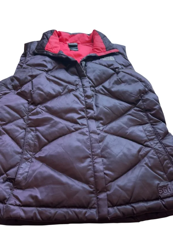The North Face 550 Down Puffer Vest Women’s Small Plum Pink Hiking Outdoor EUC - Image 6