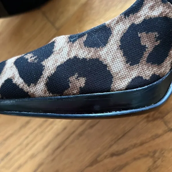 NINE WEST Leopard Faux Stiletto Platform Pumps- 8M - Image 11