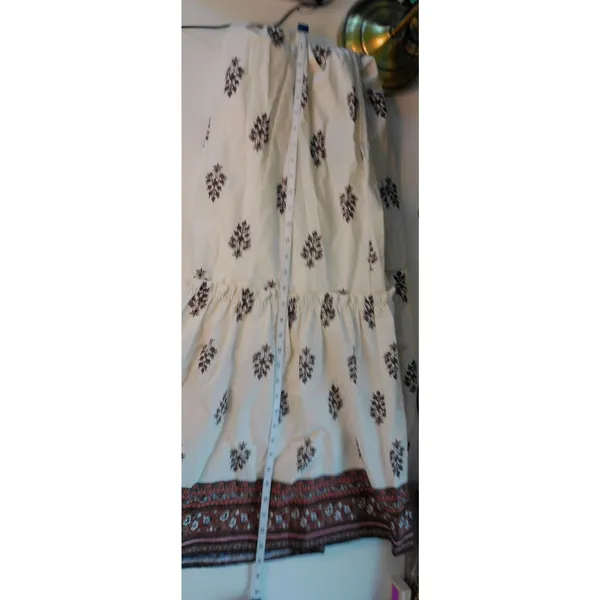 VICI Cream Brown‎ Floral Block Print Tiered Smocked Maxi Dress Size XL NWOT - Image 11
